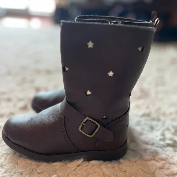 OshKosh B'gosh girls tamiko star boots brown - Picture 3 of 7